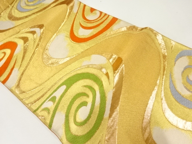 JAPANESE KIMONO / ANTIQUE FUKURO OBI / SILK / WOVEN STREAM